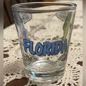 Vintage Florida Alligator Humorous Shotglass “Tourists Taste Great”